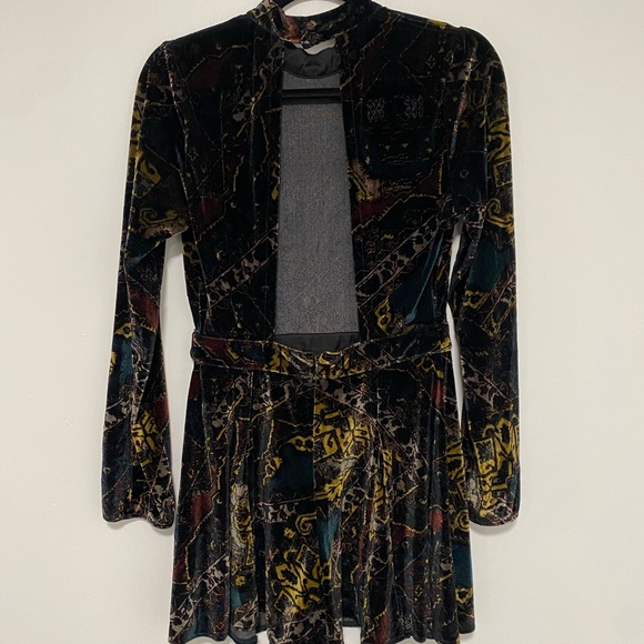 Free People Velvet Backless Romper - Picture 2 of 4